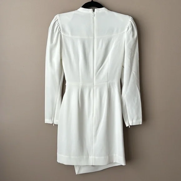 NWT A.L.C white Jane long sleeve dress sz 2 - Picture 10 of 13